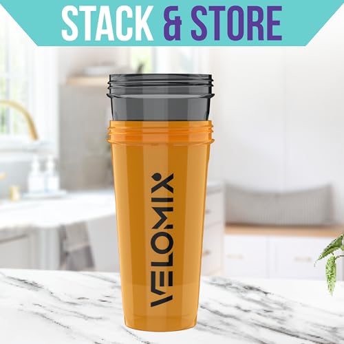 -2 Pack- 28 oz Protein Shaker Bottles for Protein Mixes - 2x Wire Whisk | Leak Proof Shaker Cups for Protein Shakes | Protein Shaker Bottle Pack (Golden Stone)