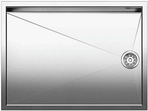BLANCO ZEROX 550-T-U - Fregadero (Acero inoxidable, 1 senos, 550 x 400 mm, 1,8 cm, 590 mm, 18 mm)