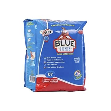 Blue Premium Tapete Higiênico 07 Unidades Para Cães 07 Unidades