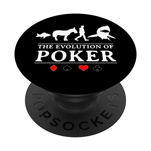 The Evolution Of Poker Funny Hobby Card Poker Player Gift PopSockets Agarre y Soporte para...