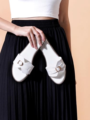 Image of Women's Oasis Flat Sandal Lightweight & Flexible Comfortable Design Anti-Skid Sole Versatile Style For Girls /Ladies