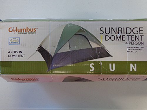 Columbus Tents 4 Person Easy Setup Tent, 8' x 8' x 54"
