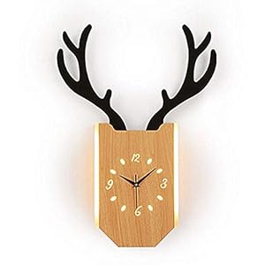 Phil Wall Lamp Applique Nordic Décoration Murale Fond TV Moderne Simple Escaliers Couloir Lampe à Tête De Cerf 60 * 43 * 5cm,Woodcolor,60 * 43 * 5cm