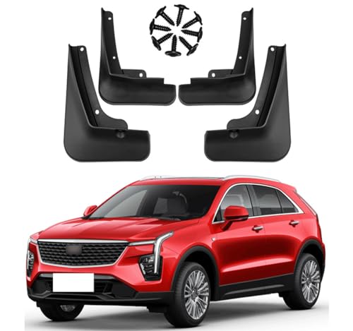 Image of Mud Flaps Mud Guards Fit for 2024- Cadillac XT4, Front & Rear Mud Splash Guards Accessories - 4 Pc, Black