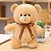 hokkk 23/30/38 cm Lindo Oso de Peluche con Lazo Juguetes de Peluche Animales de Peluche Almohada Suave muñeca para niñas niños cumpleaños 23 cm marrón