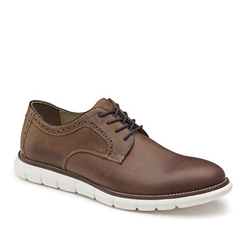 Image of Johnston & Murphy Men's Holden Oiled Leather Plain Toe Dress Casual Lace-up Shoe