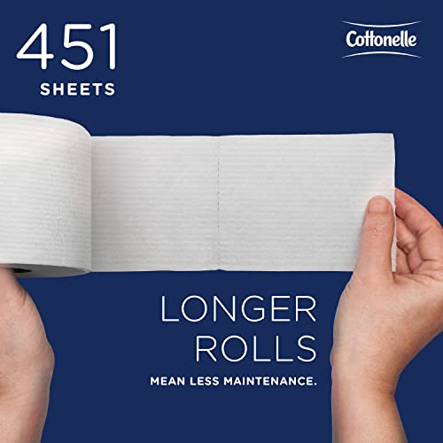 Lenço de banheiro de duas camadas Cottonelle 1313135, 451 folhas/rolo, 20 rolos/caixa
