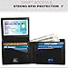 BULL GUARD RFID Blocking Wallet For Men Bifold Soft Black Genuine Nappa Leather Secure and Durable Extra Capacity Billfold with 11 Credit Cards