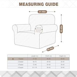 Ruaozz Stretch Chair Sofa Slipcover 1 Piece Chair Cover with Arms Non Slip Armchair Cover Soft Jacquard Furniture Protector with 1 pcs Throw Pillow Cover 1 Seater Chocolate