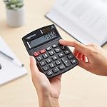 Amazon Basics LCD 8-Digit Desktop Calculator, Black - 5 Pack