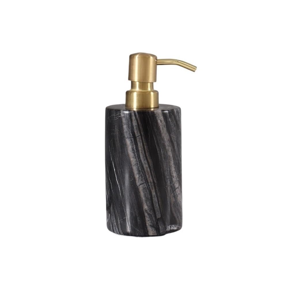 Cyairong-22 Bruin Soap Dispenser Marble Soap Bottle Bathroom Press Empty Lotion Dispenser Ornament(Bruin)