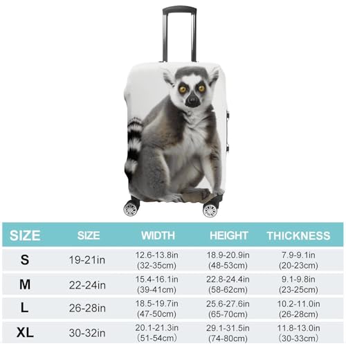 Tailed Lemur Luggage Covers Tsa Approved Suitcase Cover Elastic Washable Luggage Sleeve Carry on Cover Protector Anti-Scratch Suitcase Protector Fits 19-30 Inch Case(M)2