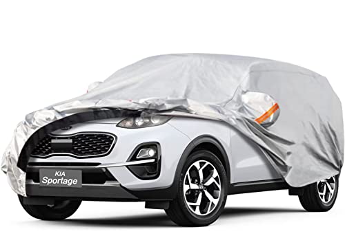 Image of GUNHYI 6 Layer SUV Car Cover Custom Fit Kia Sportage (2010-2026) Waterproof All Weather, Heavy Duty Outdoor Snow Sun Rain Uv Protection (Ships from US Warehouse, Delivery 3-8 Days)