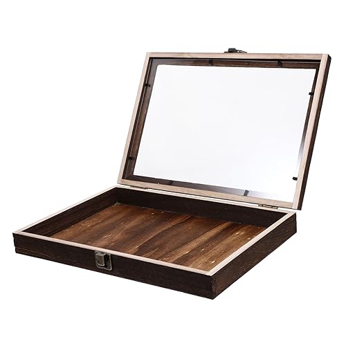 VALICLUD 1pc Box Specimen Display Box Boxes Decoration Storage Containers Small Display Cabinet Tabletop Display Case Specimen Drawer Insect Display Case Pin Display Case Wooden Coffee