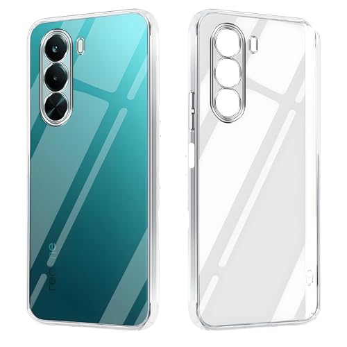Image of Lifetime Anti-Yellow Clear Back Cover Case for Realme P4x (Sleek Crystal Hard Back | Shockproof Protection with Camera Protection)