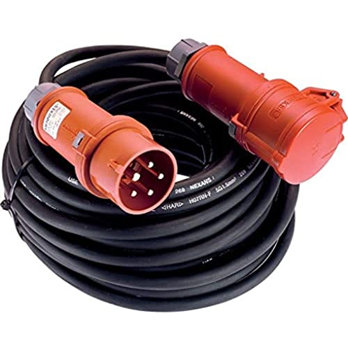 Câble de rallonge CEE 400V 16A as-Schwabe 25m avec fiche inverseur de phase IP44