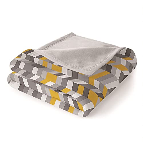 Plaid polaire géométrique en flannel isolant et doux pour protéger votre canapé - 8