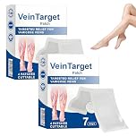 2 Box GFOUK Vein Target Microneedle Patch, 2026 New Varicose Vein Patches, GFOUK Varicose Veins Patches for Legs, Natural Ingredients, Natural Ingredients Leg Treatment for All Skin Types