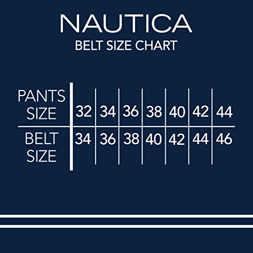 Nautica Men's Casual Overlay Leather Belt, Grey, 38 #TOP4
