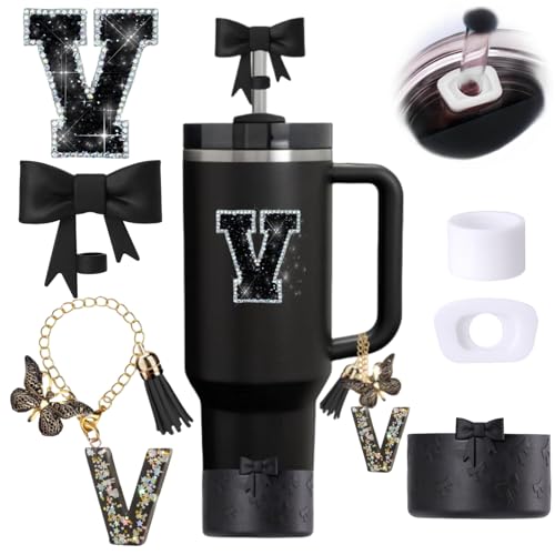 6PCS Black Stanley Cup Accessories Set for Stanley Cup 30oz 40oz