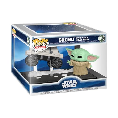 Funko Pop! Moments: Star Wars - The Mandalorian and Grogu - Grogu with Polar Mouse Droid - Figura de Vinilo Coleccionable - Idea de Regalo - Mercancía Oficial - Juguetes para niños y Adultos