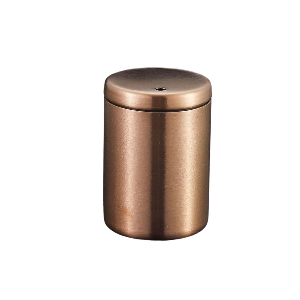 TIANSHENGQI Stainless Steel Toothpick Container Creative Simple Portable Cotton Stroge Box Home(Rose gold)