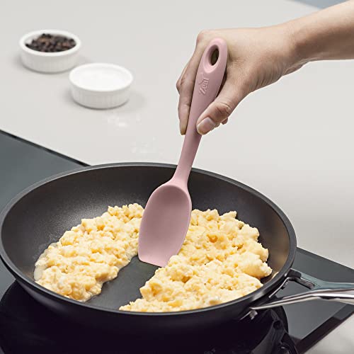 Zeal Silicone Spatula Spoon, Non-Stick Flat-Ended Cooking Spoon Spatula for Scraping Scooping and Stirring - Image 2