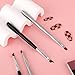 French Tip Nail Brushes Set, Oblique Head Nail Brushes Moon Shape French Brush Oblique Head French Tip Nail Brushes French Manicure Brush Wood Handle Painting Drawing Brush for Nail