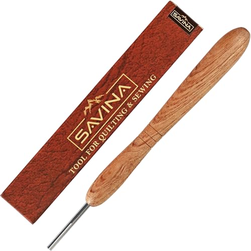 Savina Wooden Paper Bead Roller with Slotted Metal Tip - Handcrafted Hardwood Quilling Tool with Ergonomic Handle for DIY Paper Jewelry & Bead Making Crafts (1)