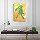 Cartoon Oktopus Leinwand Malerei für Schlafzimmer Lustige Squidward Painting Poster Bild mit Rahmen Dekoration für Wohnzimmer Badezimmer Wasserdicht Fertig Zum Aufhängen 20x30cm