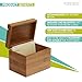 Oceanstar Bamboo Recipe Box with Divider, Natural, 6.80