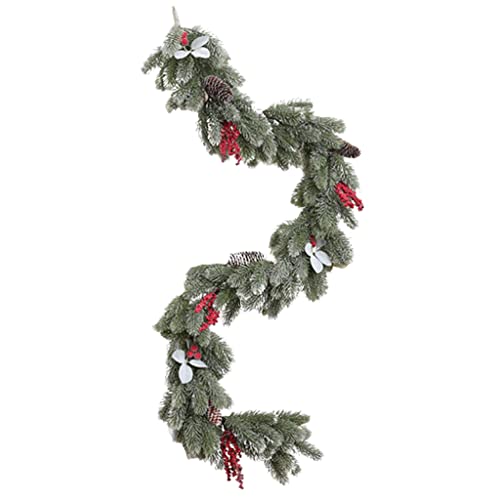 Guirlande de Noël éclairée extérieure en rotin pour décoration de fenêtre