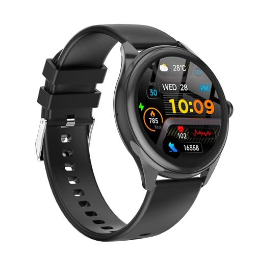 DIVOAZBVO Smart Watches for Women Men, 1.39" HD IPS Touchscreen Smartwatch with 120 Sports Modes, Heart Rate/Sleep Monitor, IP67 Waterproof, Bluetooth Call & Music Control for iPhone/Android (Black)