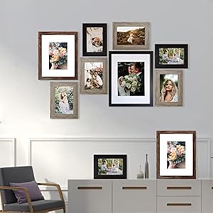 SESEAT Picture Frames Collage, Gallery Wall Frame Set with 11x14 8x10 5x7 4x6 Frames in 3 Different Finishes, Set of 10 SESEAT Picture Frames Collage Gallery Wall Frame Set with 11×14 8×10 5×7 4×6 Frames in 3 Different Finishes Set of 10