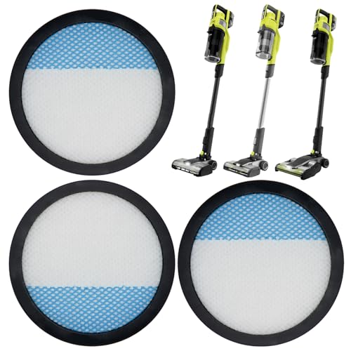 Aolleteau 3 Pack Filter Replacement for Ryobi 18V 1 + Cordless Stick Vacuum PBLSV716K, PBLSV716B, PBLSV717K, PBLSV717B, PCL720K, PCL720, Compare to Part A32SV720N -  HO3638OVFilter-03