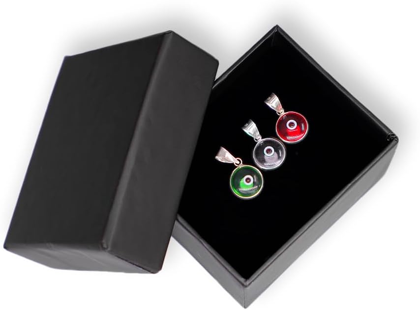 Made for Luck Authentic 925 Sterling Silver 10 MM Round Glass Evil Eye Charm Turkish Protection Pendant DIY - Image 3