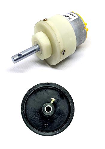 Image of INVENTO 1pcs 6V - 12V 5 Kg-cm 10 rpm DC Metal Geared Motor with 65mm x 18mm Wheel for Robot Car DIY