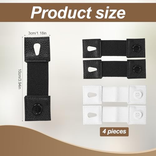 Sujetadores Elásticos para Mangas 4 Piezas Negro y Blanco miniatura 2