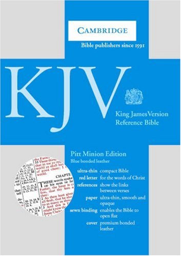 KJV Pitt Minion Reference Edition, R182 Blue Bonded Leather