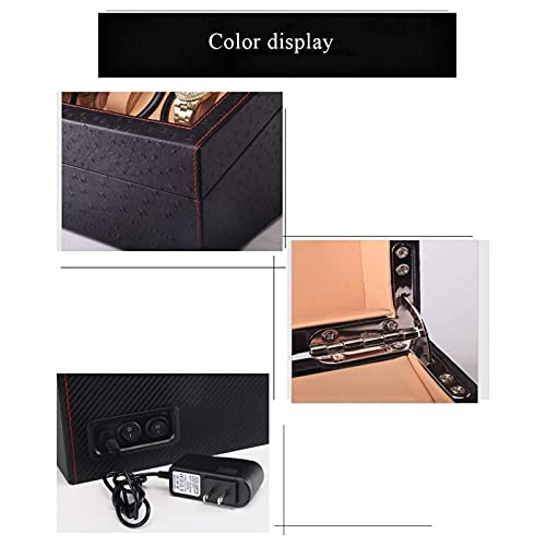 Watch Winder pour 4 montres et rangement de 6 boîtes noir