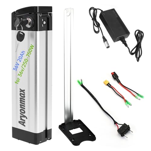 36V Ebike Akku 10AH-20AH, Elektrofahrrad Lithium-Ionen Batterie Herausnehmbare Pedelec Ersatzakku 2Pin/4Pin mit Ladegerät (36V 20Ah 2 Pin)