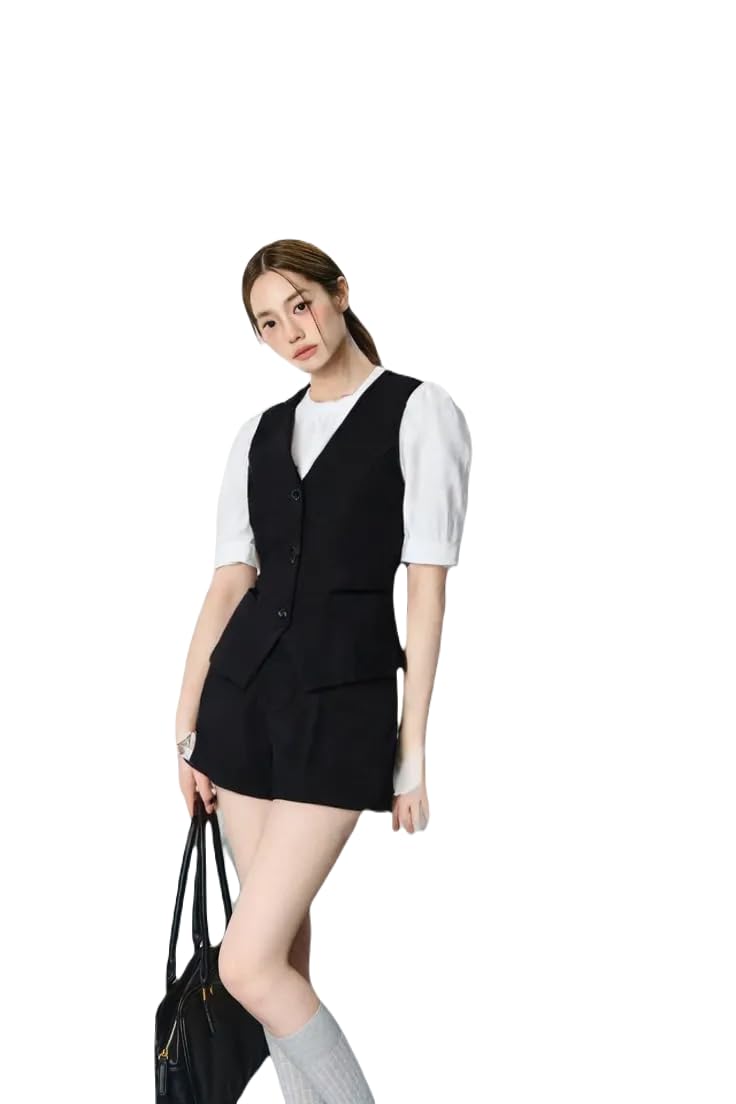 WaistCoat,Regular Fit WaistCoat,Black WaistCoat,Cotton Blend WaistCoat,Casual WaistCoat,Office Wear WaistCoat,Women WaistCoat,WaistCoat01.