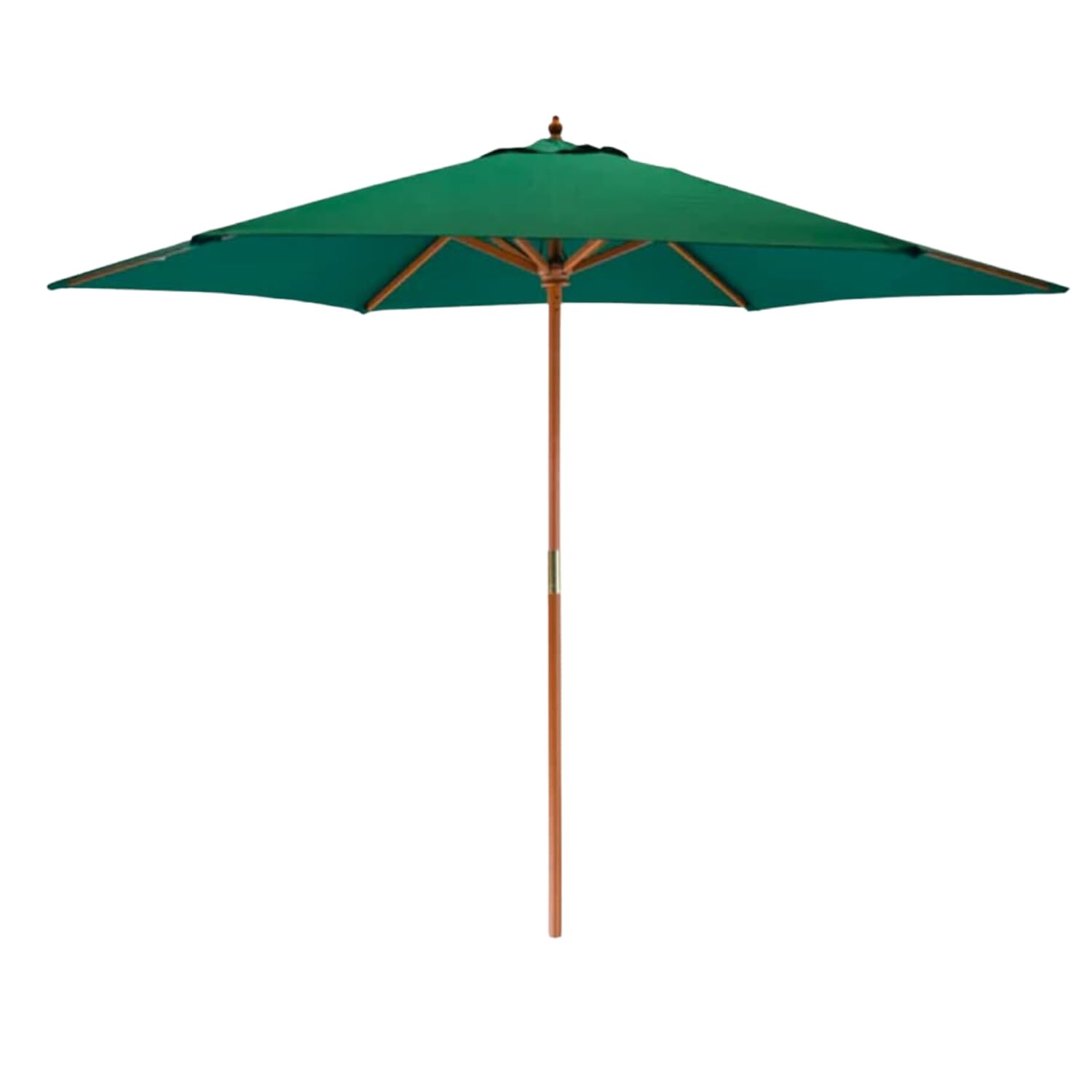 Garden Mile 2.4m Large Garden Parasol Sun Umbrella For Garden - Heavy Duty Wooden Frame Durable Water Resistant Polyester Material - Easy Open Outdoor Umbrella For Garden With UV Protection (Green)