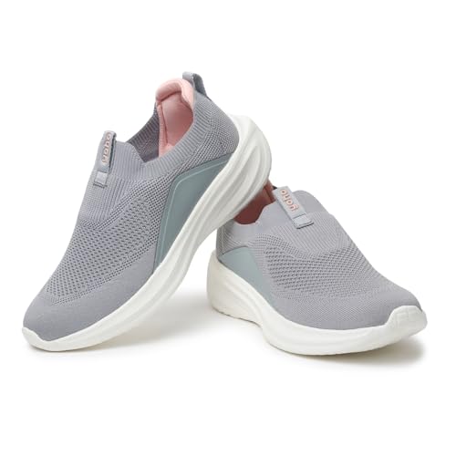 Image of YOHO Knitted Slip-Ons for Women |Lightweight, Stylish, Breathable Casual Loafer Shoes |Extra Soft Insole & Shock Absorbing for Walking Without Lace Ladies SOS-112