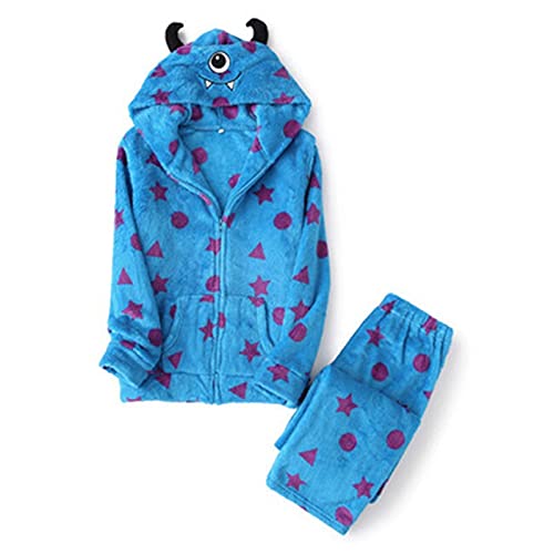 Xiaoheshop Women Pajamas Set Soft Sleepwear Pjs Coral Fleece Pajamas Set Kawaii Pajamas Home Wear Hooded Cap Pants Set Pj Set Loungewear Sleepwear (Color : F, Tamanho : L Size) #TOP3