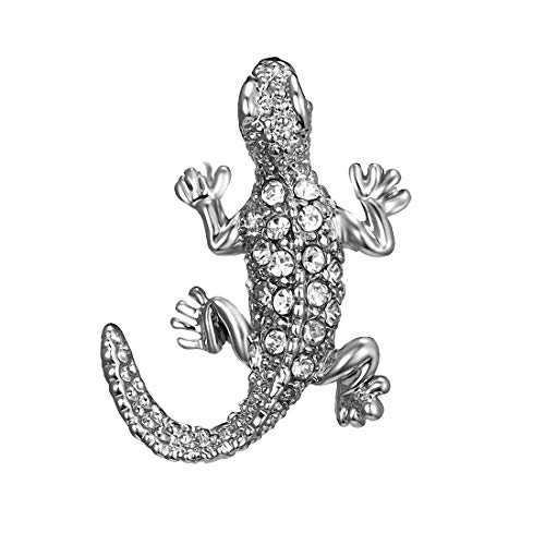 Broche hérisson en cristal de strass et fleur antique pour femme chic