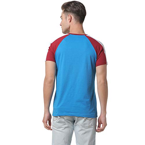 Image of CAHOOT Men Red Striped Casual T-Shirt