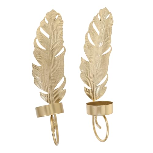 Cabilock 4 Piezas Candelabro Colgante De Pared Arte De La Pared Candelabro Aplique De Pared Candelabros Aplique De Pared Soporte De Vela Soporte De Exhibición De Velas Candelabro De Hoja