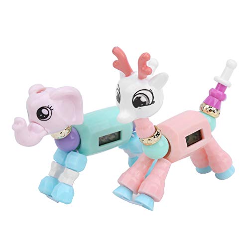 YOUTHINK Bracelets Twisty Animaux Bracelets à Collectionner déformation torsadée Bracelets de Temps Animal Collier Bricolage Filles Jouets Cadeau 2 pièces(Une) Cover