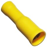 10 x manguito de enchufe redondo cable amarillo 4-6mm² totalmente aislado